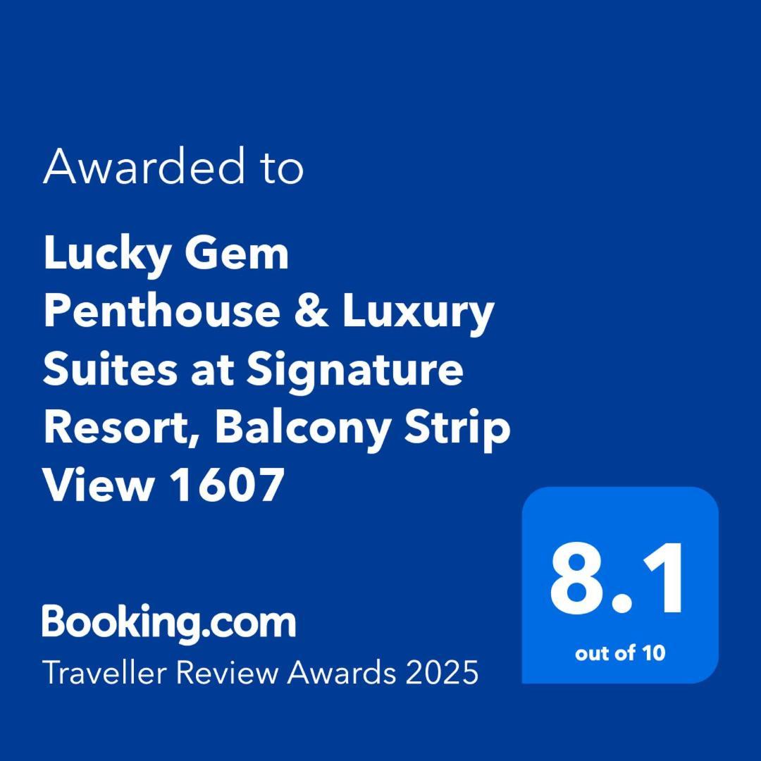 Lucky Gem Penthouse & Luxury Suites At Signature Resort, Balcony Strip View 1607 Las Vegas Exterior photo